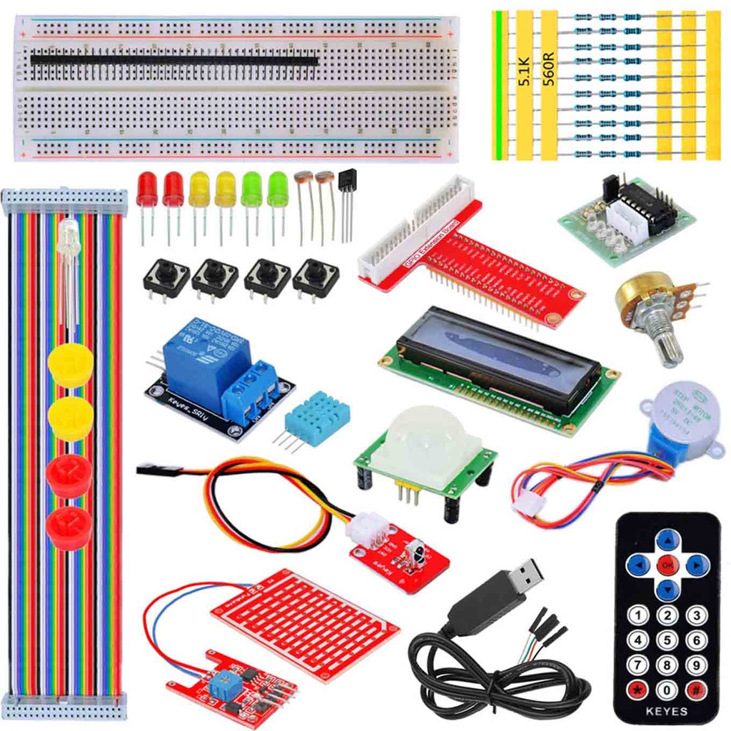 Raspberry Pi and For Arduino Starter Kit (Pi or Arduino Boards not Included)