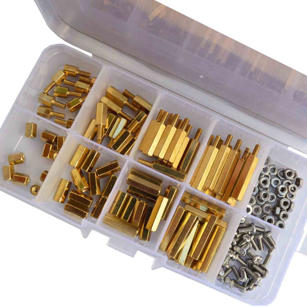Spacer Screw Nut M2.5 E50-120pcs Male Female Brass Standoff Kit Assortment