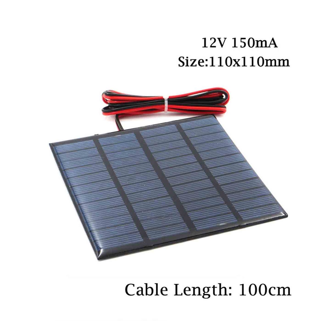 Solar Panel 12V 150mA Mini 110x110mm (Per Piece)