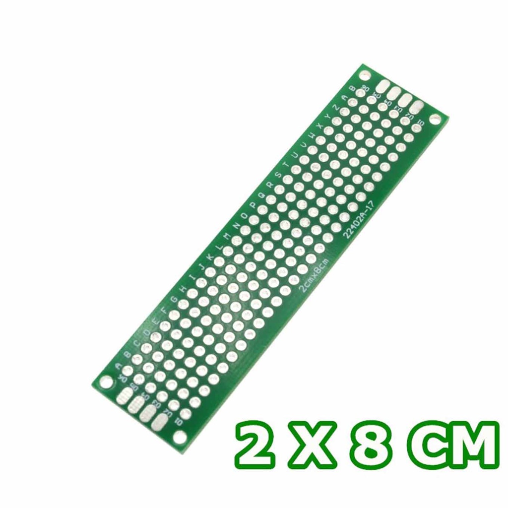 Prototype Double Side PCB Board 2x8 cm Universal Board Green