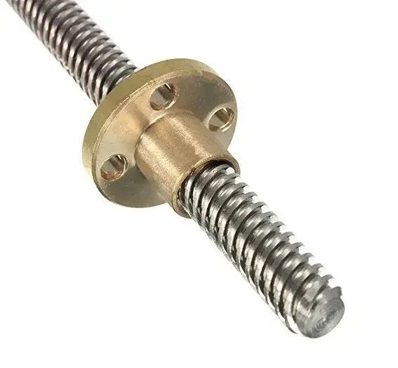 3D Printer Accessories T8 Lead 1200mm Screw Pitch 2mm Lead 8mm (Per Piece) With Brass Nut