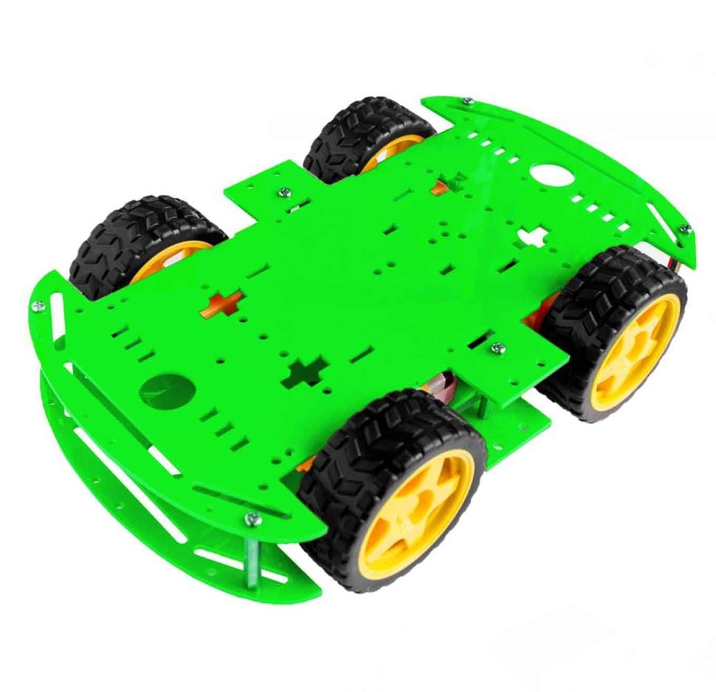 [99188881] Robot 4WD Smart Robot Car Double Layers Kit Green