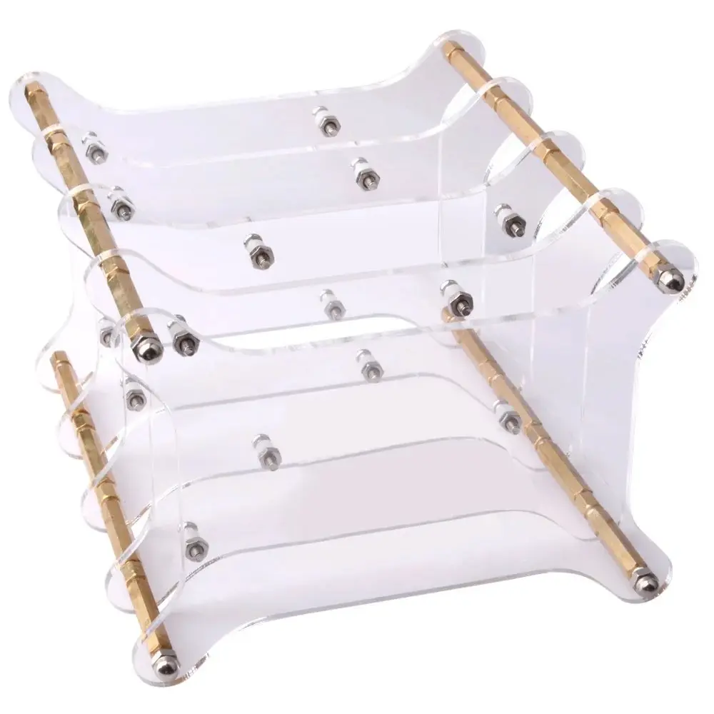 Raspberry Pi 4-Layer Cluster Acrylic Case For RPi 3/2 B and B+ (Transparent)