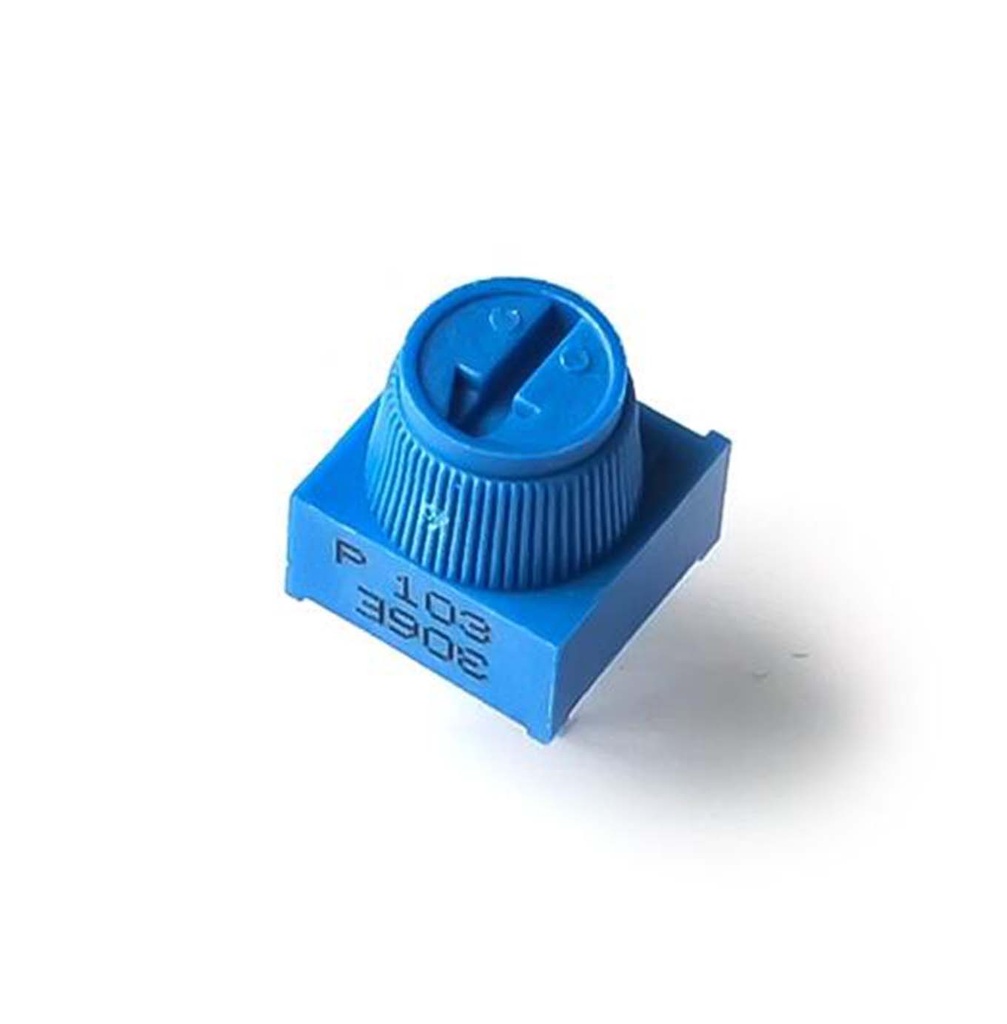 [99188963] Potentiometer With Knob 3386P-103 10k Ohm Single Turn Blue