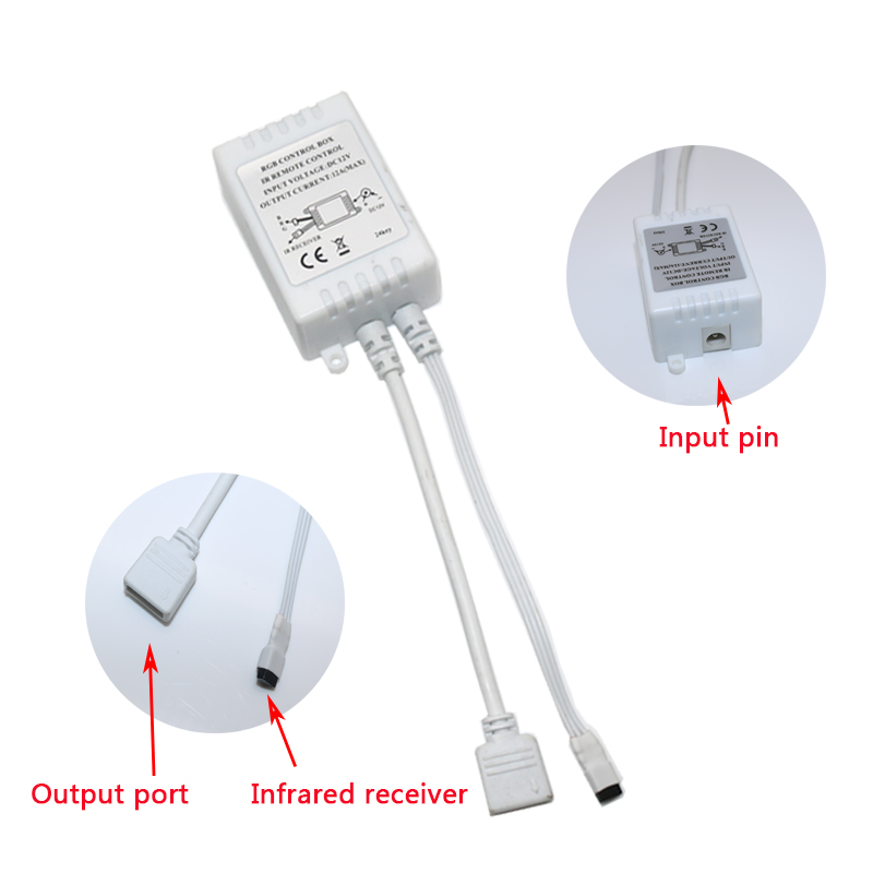 [99189013] Wirlesss Controller 12V 24Key With IR Remote For SMD2835 LED Strip