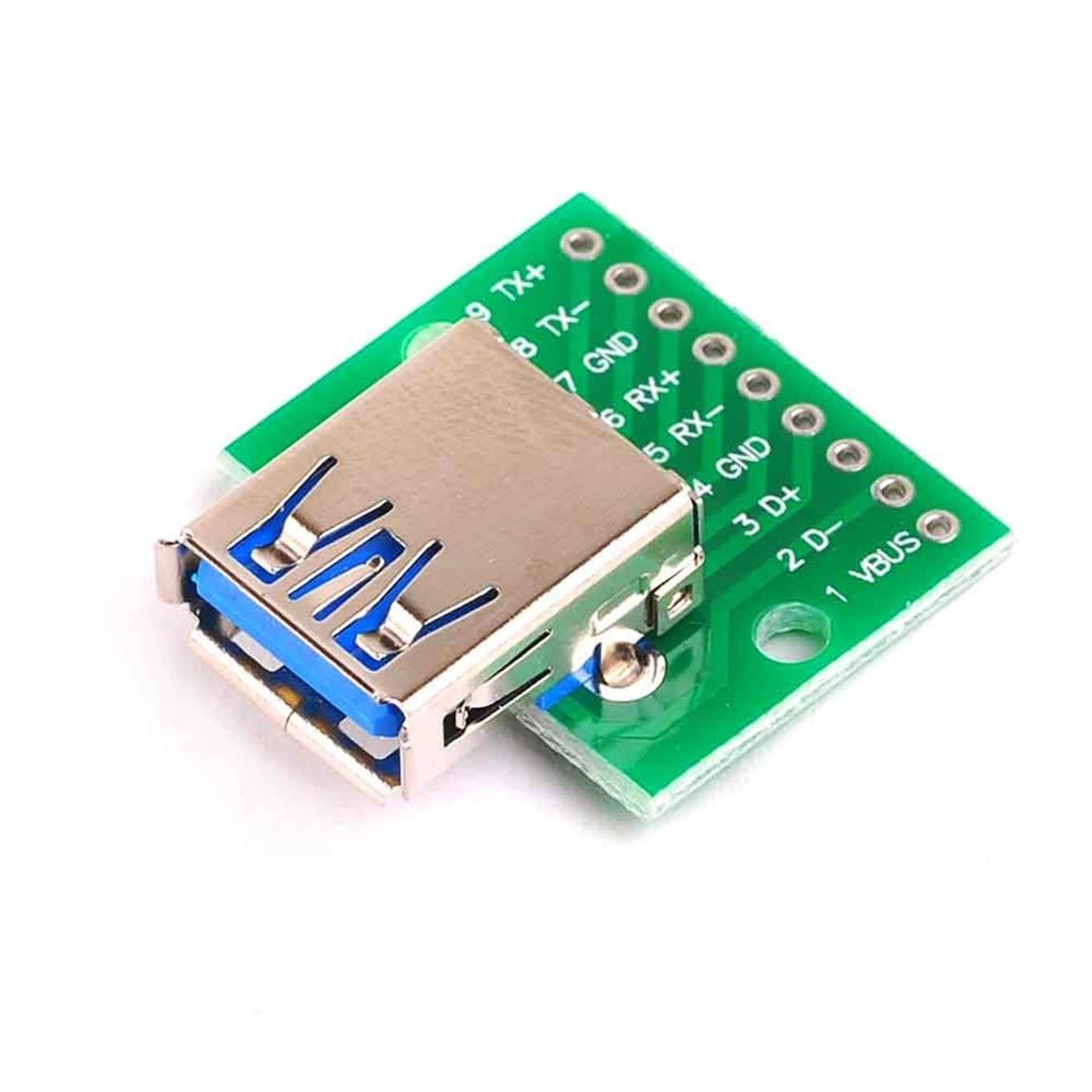 Adapter USB 3.0 Female Head Socket Turn Dip Module Flat Turn Dip