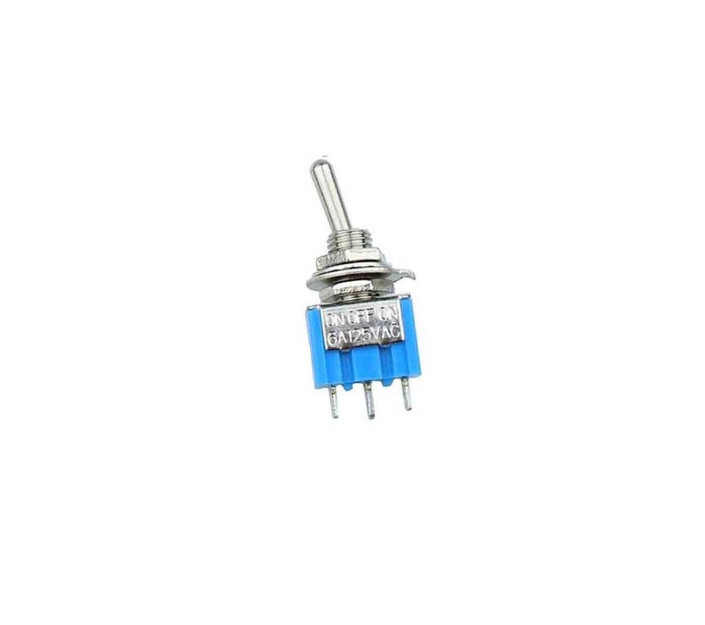 Switch MTS-103 3-Pin On-Off-on 6A 125V 3A 250VAC Mini Blue Toggle Switch
