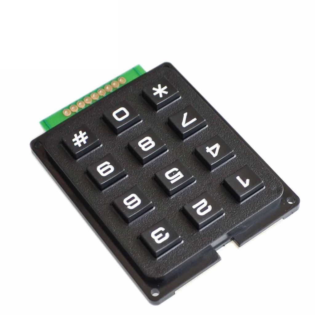 Keypad 4x3 Matrix Array 12 Key Black