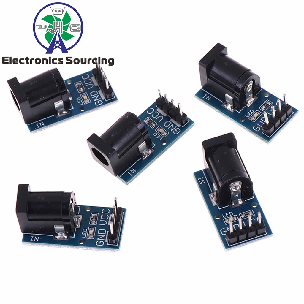 Connector DC Barrel Power Supply Jack With Breakout Pins Adapter