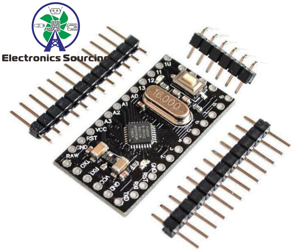Arduino Pro Mini Atmega168p 16MHz Board 5V Black (Compatible)