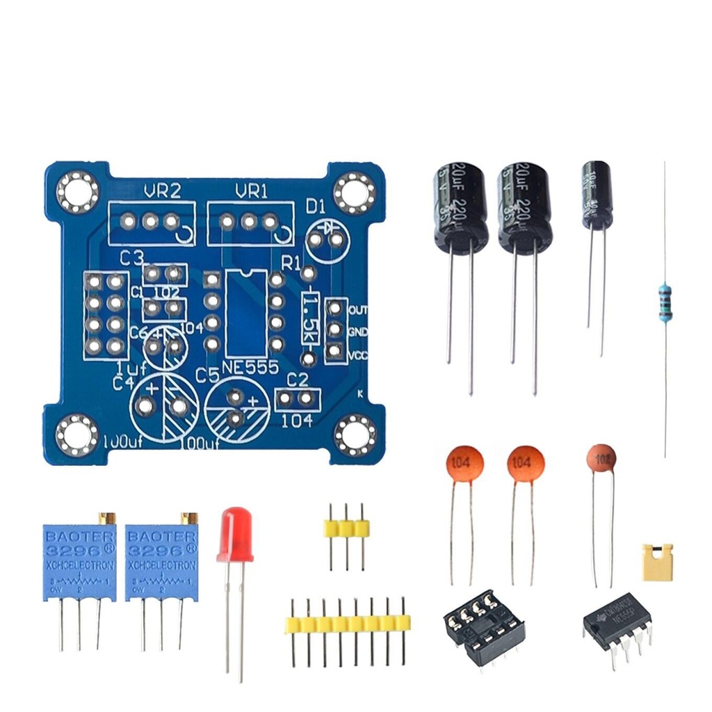 Signal Generator Ne555 Pulse Frequency Adjustable Module Square Wave Diy Kit