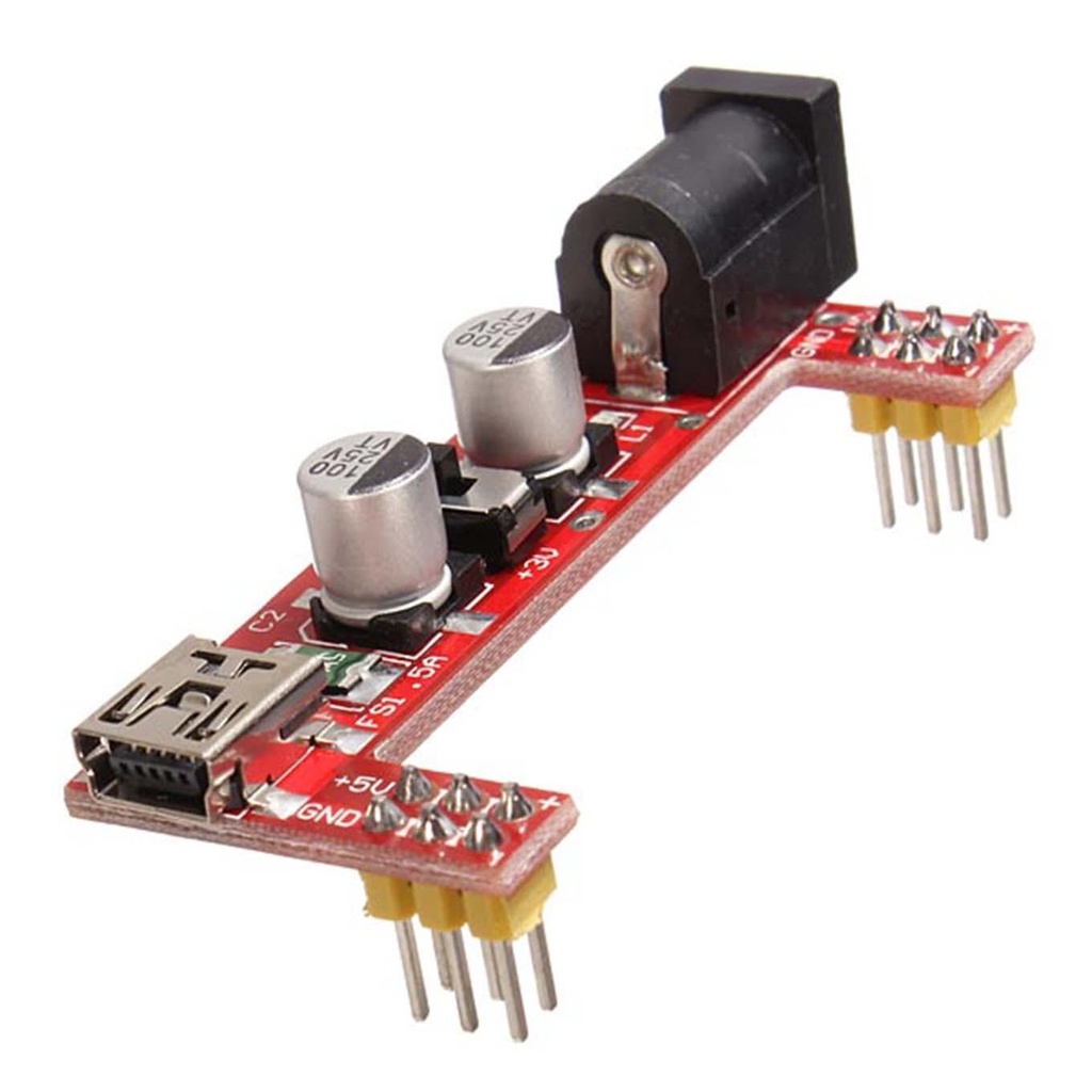 Breadboard Power Supply Slim Module Red
