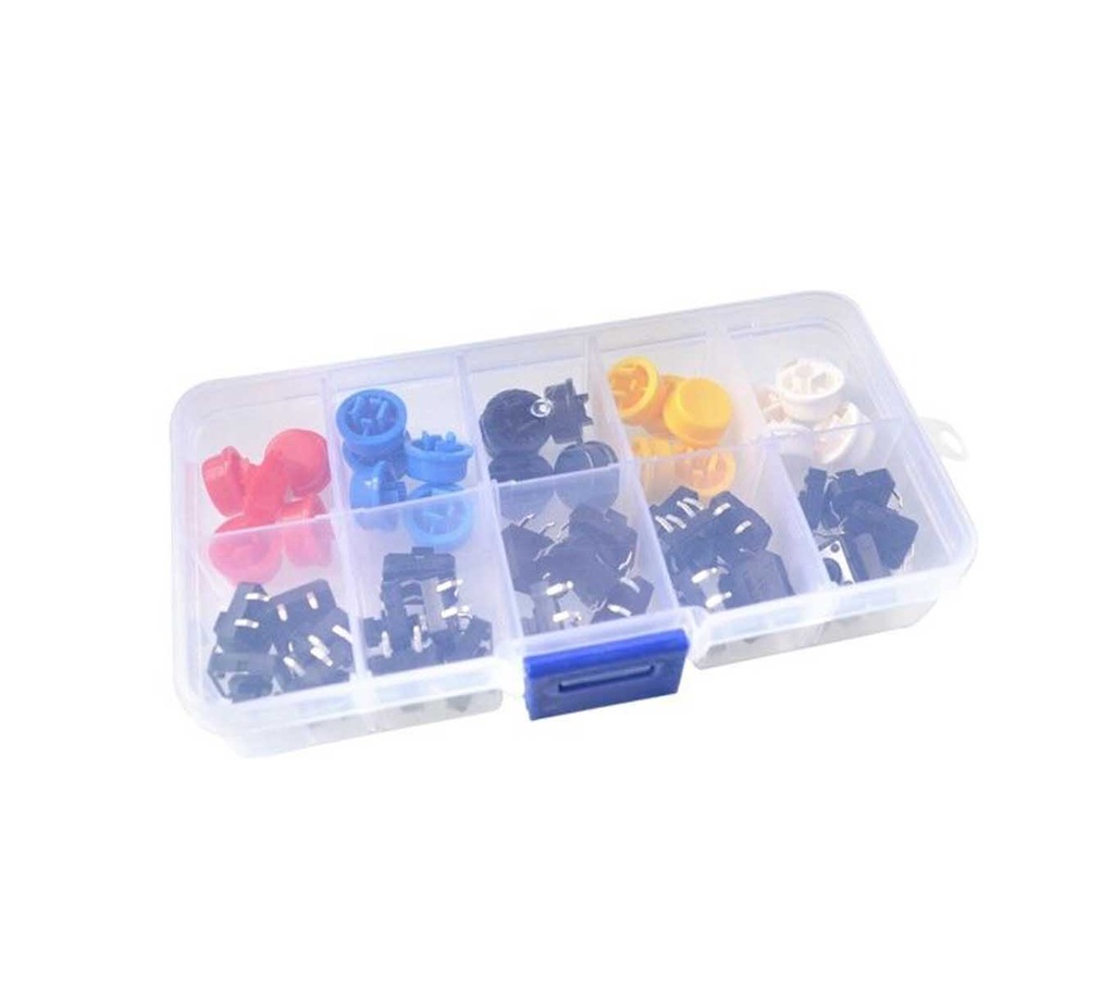 Push Button Micro Momentary Tactile Switch Box Kit 25pcs 12 x 12 x 7.3mm