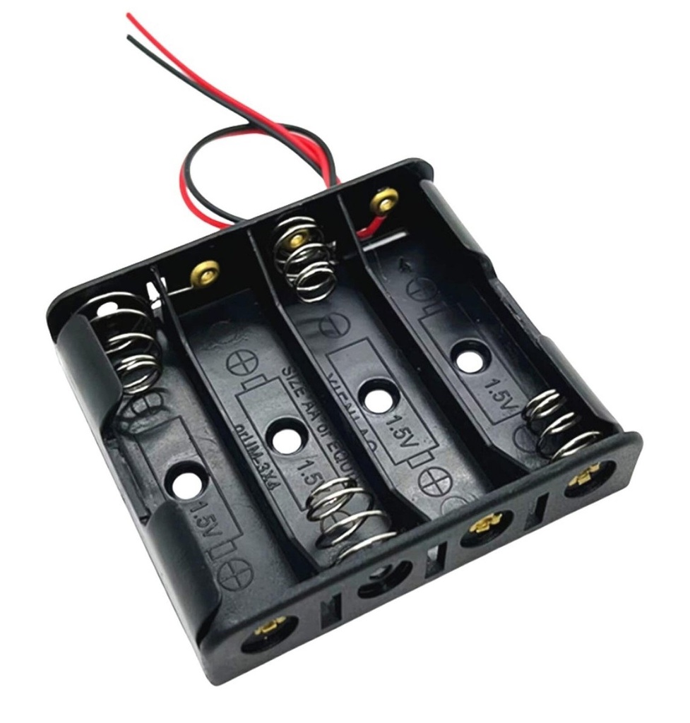 Battery Holder 4 x AA 1.5V Storage Case Box w Wire Leads