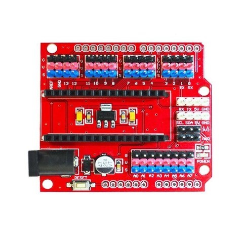 Expansion Sensor Shield Module For Arduino Nano (Red)