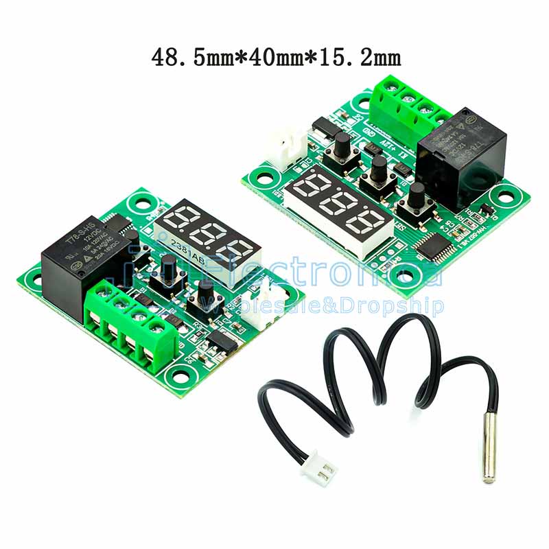 Temperature Thermostat Controller Digital Module W/ Display and NTC Waterproof Temperature Sensor XH-W1209 12V
