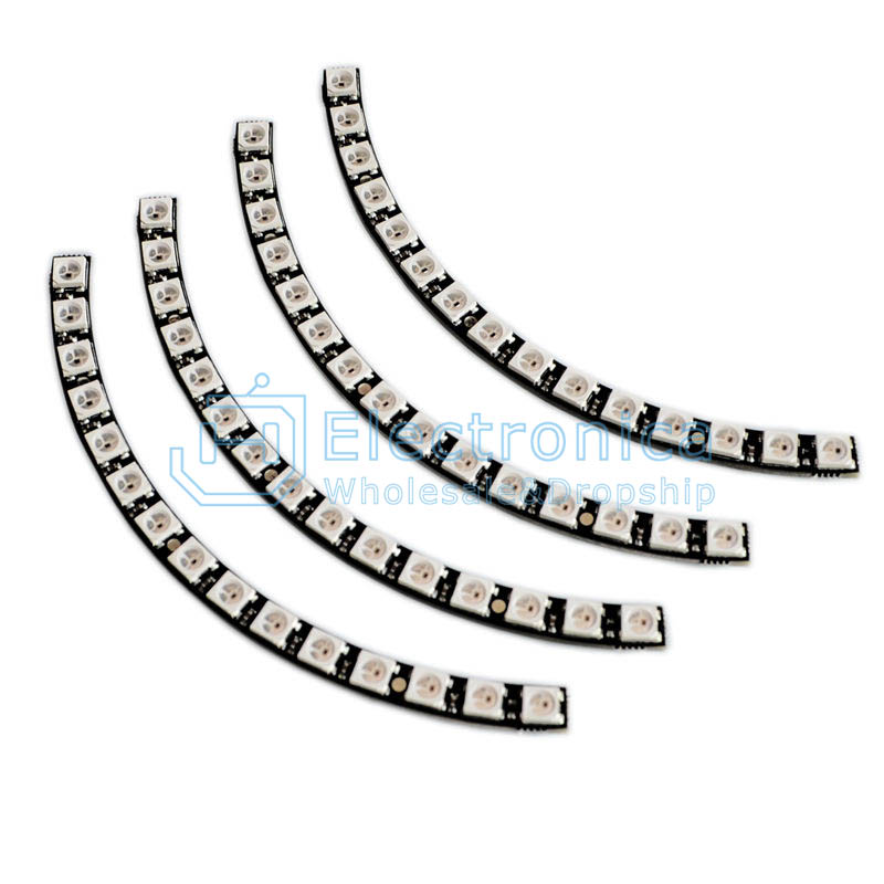 LED Circle Quarter RGB Duinopeak 5V 15Bit WS2812 5050 RGB LED Board