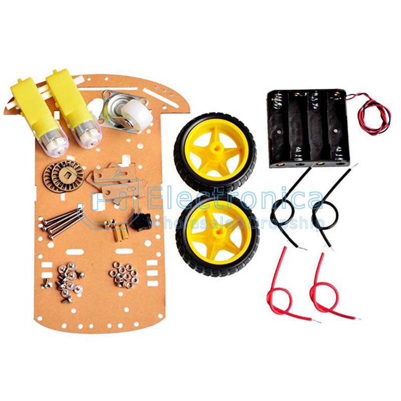 Robot 2WD Tracking Obstacle Intelligent Car Transparent DIY Kit