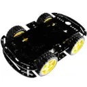 Robot 4WD Smart Robot Car Chassis Kit 2 Layers for Arduino With Speed Encoder (Black)