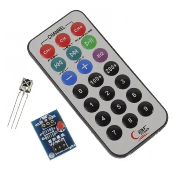 IR Infrared Wireless Remote Control Module Kit (HX1838 VS1838 ) white