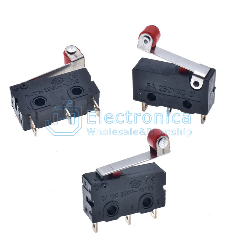 Switch Microswitch 3pin Mouse 1a 125v Ac with roller
