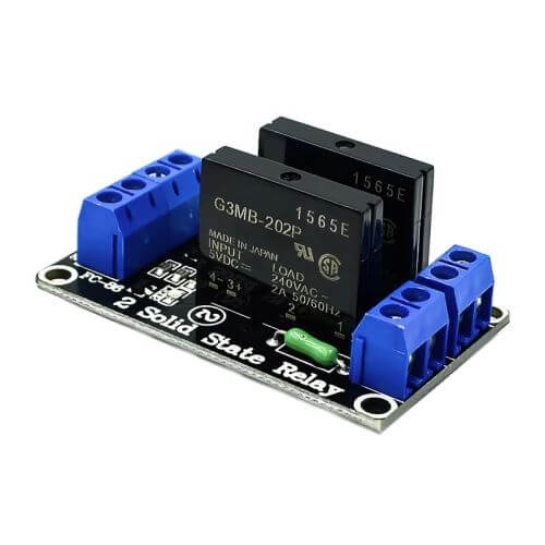 Relay Module 2 Channel SSR 5V DC To 240 AC Solid State Low Level
