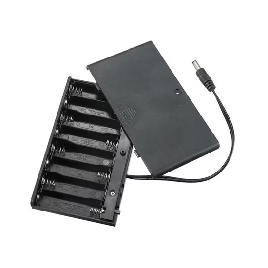 Battery Holder 8 x AA Battery Holder Case With On/Off Switch and Power Plug