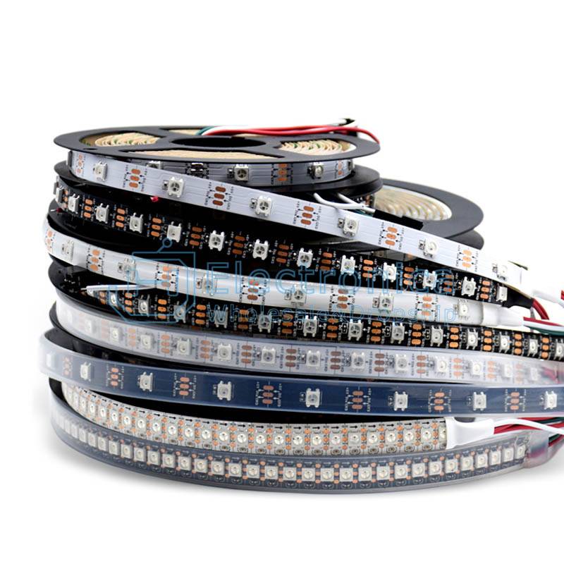 LED RGB Strip 60 5V WS2812 Black (1m)