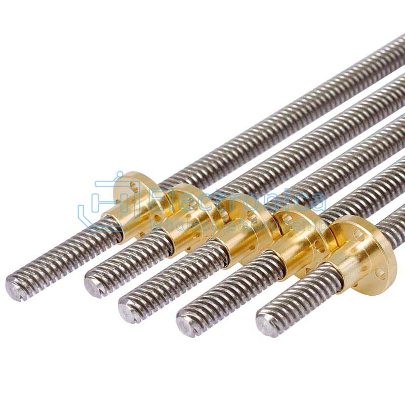 3D Printer Accessories T8 Screw With Nut, Lead 1mm Diameter 8mm (Length 100mm)