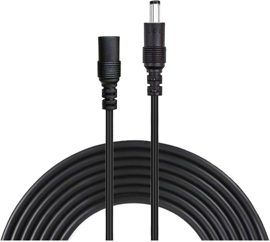 Cable DC Female Connector to Male Plug for DC Power and LED Strip (2m)