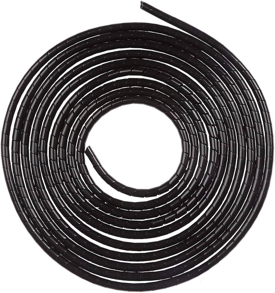 Cable Management Cover Wrapping Tube 4mm Black (Per meter)