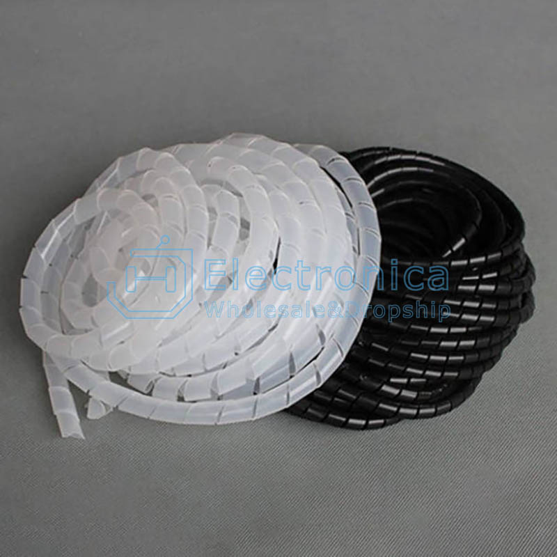 Cable Management Cover Wrapping Tube 8mm White Per Meter