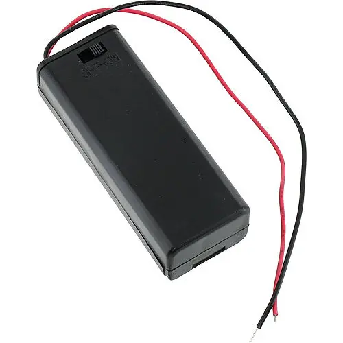 Battery Holder Covered Case for 1 x AA Battery with Wire Leads