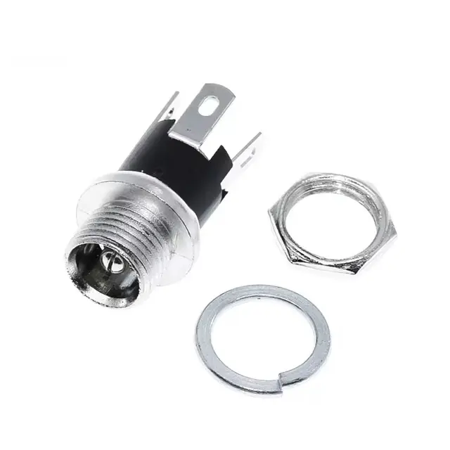 Connectors Female 5.5mm X 2.1mm DC Power Supply Metal Jack Socket DC-021