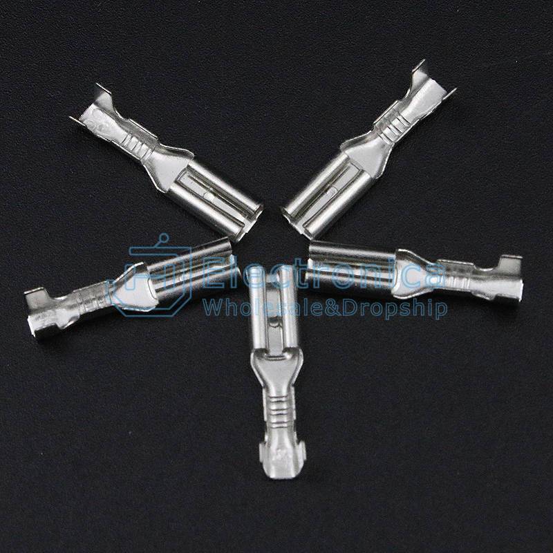Connectors 2.8 Tin-Plated Plug Spring Non-insulated Cold Wire Terminals 0.25mm