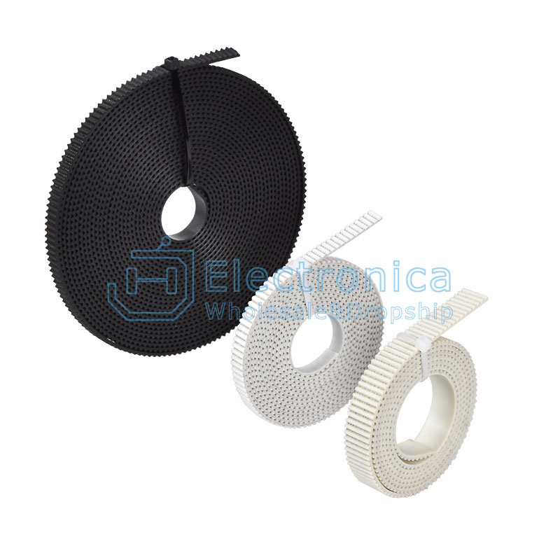 3D Printer Accessories Open Timing Belt 2GT-10mm PU With Steel Core (White Per Meter)