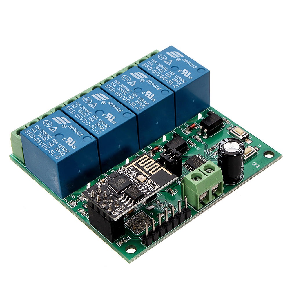 ESP8266 ESP-01 WIFI Wireless with 4CH Relay Module Board