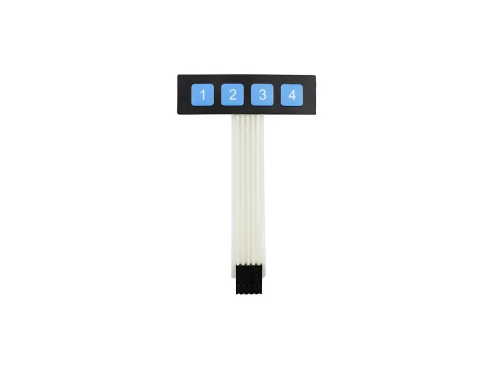 Keypad Membrane Sealed 1X4 Button