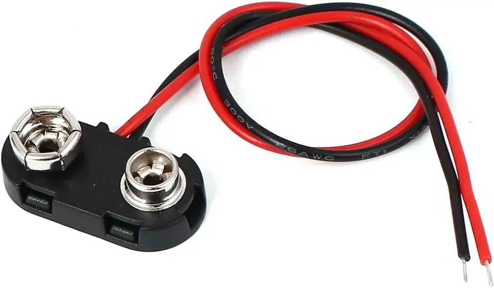[99190541] Battery Snap 9V T Plasitc Type Clip Lead Wire Connector