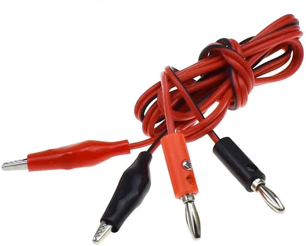 Alligator Clip to Banana Plug 1m