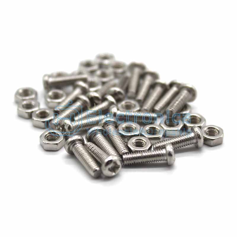 Screw Bolt And Screw Cross Round Head 304 Stainless M3x10mm (10 Pcs set)