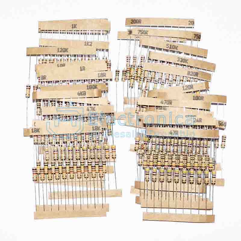 [99190765] Resistor Assortment Set 1R-3M 1/2W 30 Kinds Approx 300Pcs