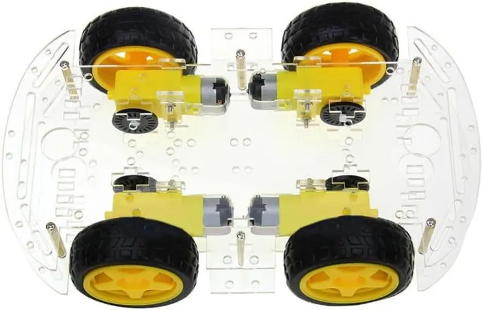 Robot 4WD with 4 Wheels and Motors For Arduino