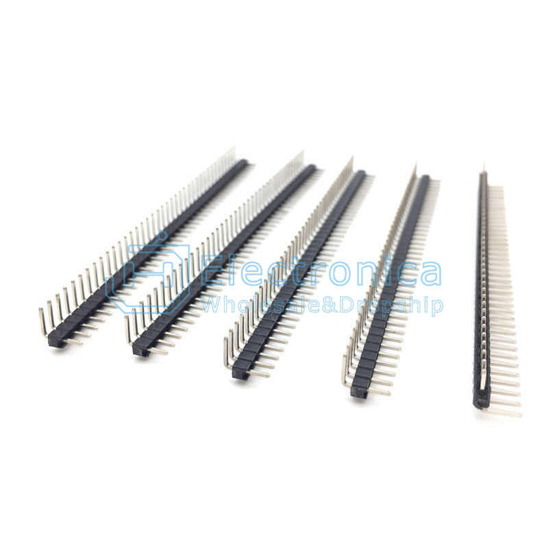 Pin Headers Single Row Right Angle Male Breakable Connector 40 Pins