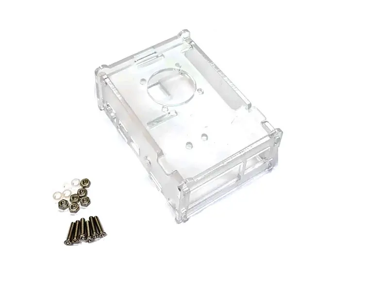 Acrylic Clear Protective Case Enclosure with Fan Hole Raspberry Pi (Fan not included)