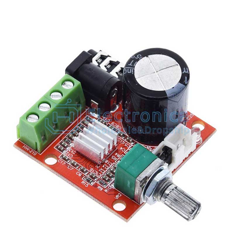Audio Amplifier Module Stereo Board 2X10W Dual Channel D Class 12V Hi-Fi PAM8610
