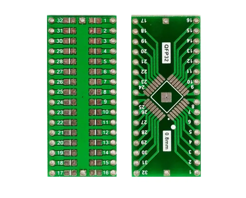 Adapter Breakout For Arduino Atmega328 Atmega8 SMD AVR STM32 TQFP/QFP 32 0.8mm to DIP PCB (Per Piece)
