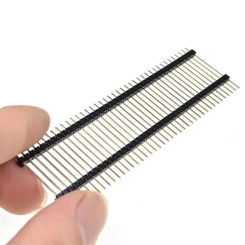 Pin Headers Long Single Row 40pin 2.54mm 30mm Double base (Per Piece)