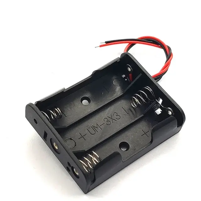 Battery Holder 3 x AA 1.5V Storage Case Box w Wire Leads