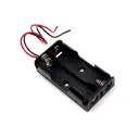 Battery Holder 2 x 1.5V AA Battery Holder Case Storage Box Black with Wire Leads